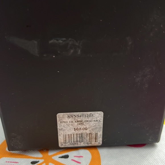 NWT 1913 Stainless Steel Simple Cross necklace, 24” chain - Picture 5 of 6